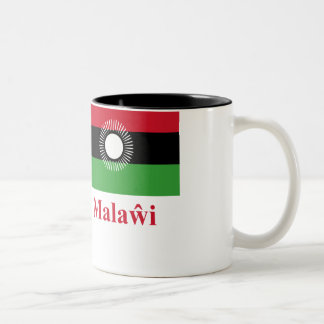 Malawi flagga med namn i Chewa Två-Tonad Mugg