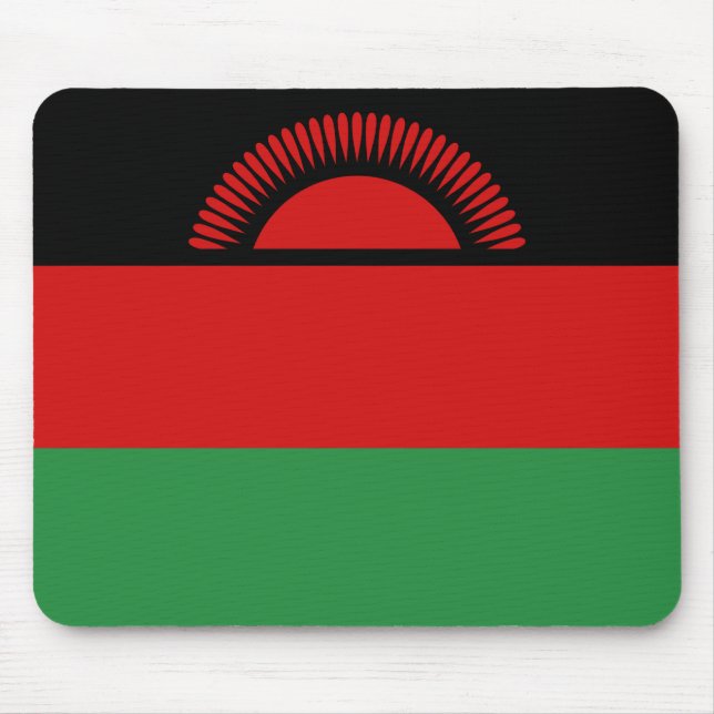 Malawi Flagga Mousepad Musmatta (Framsidan)