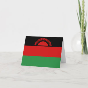 Malawi Flagga Notecard Kort