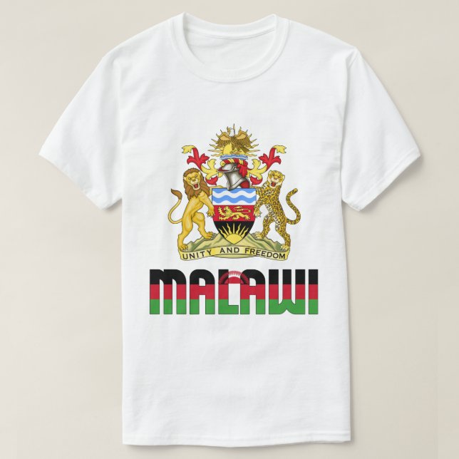Malawi Flagga och Jacka av Arm Patriotic T Shirt (Design framsida)