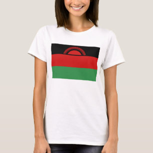 Malawi Flagga och Karta T-Shirt