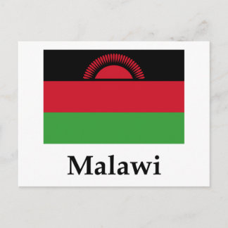 Malawi Flagga och Namn Vykort