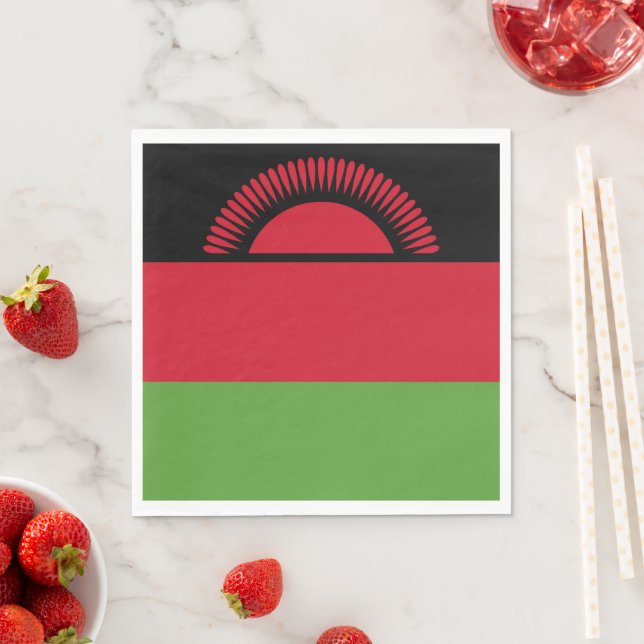 Malawi flagga pappersservett (Insitu)