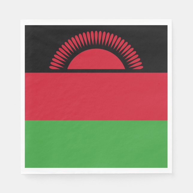 Malawi Flagga Pappersservett (Framsidan)
