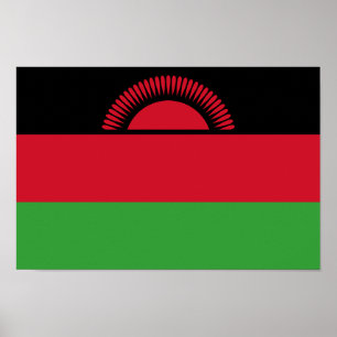 Malawi flagga poster