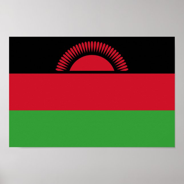 Malawi Flagga Poster (Framsidan)