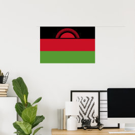 Malawi flagga poster