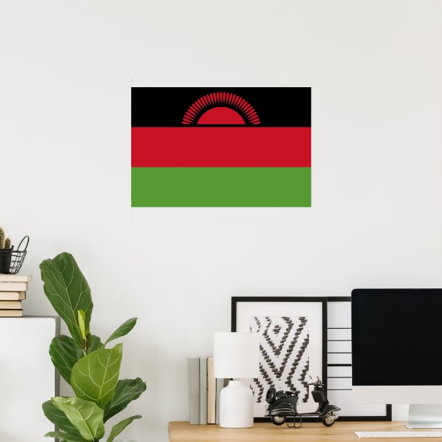 Malawi flagga poster (Hemmakontoret)