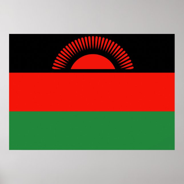 Malawi Flagga Poster (Framsidan)