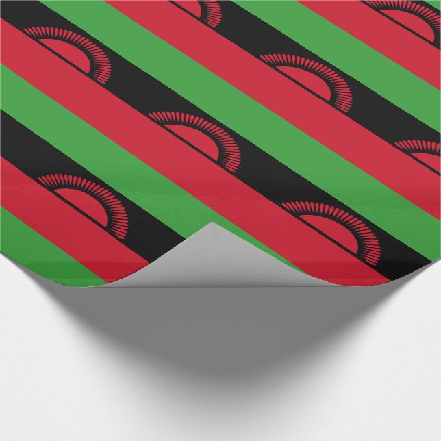 Malawi Flagga Presentpapper (Hörn)