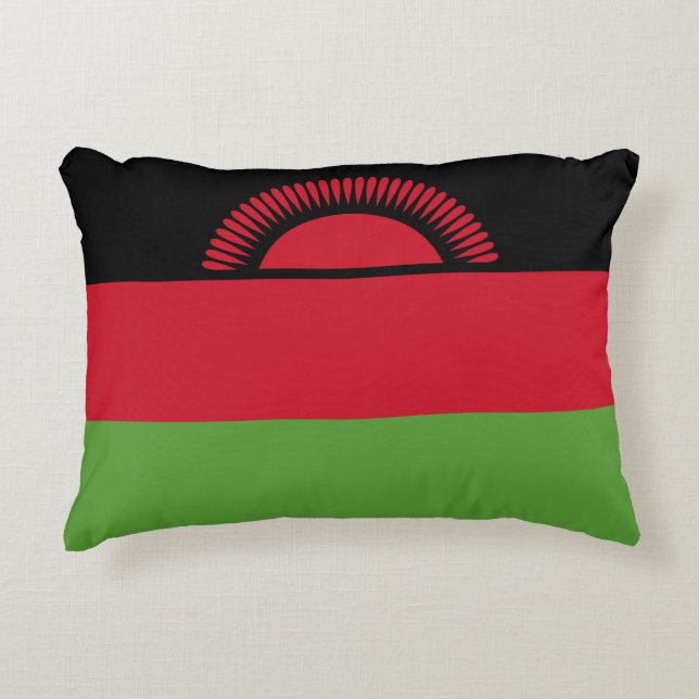 Malawi flagga prydnadskudde (Framsidan)