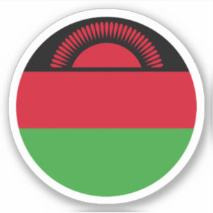 Malawi Flagga Rund Klistermärke Klistermärken