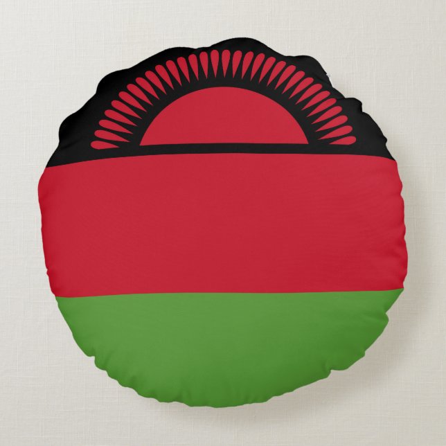 Malawi flagga rund kudde (Baksidan)