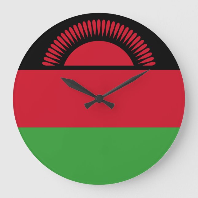 Malawi Flagga Stor Klocka (Framsida)