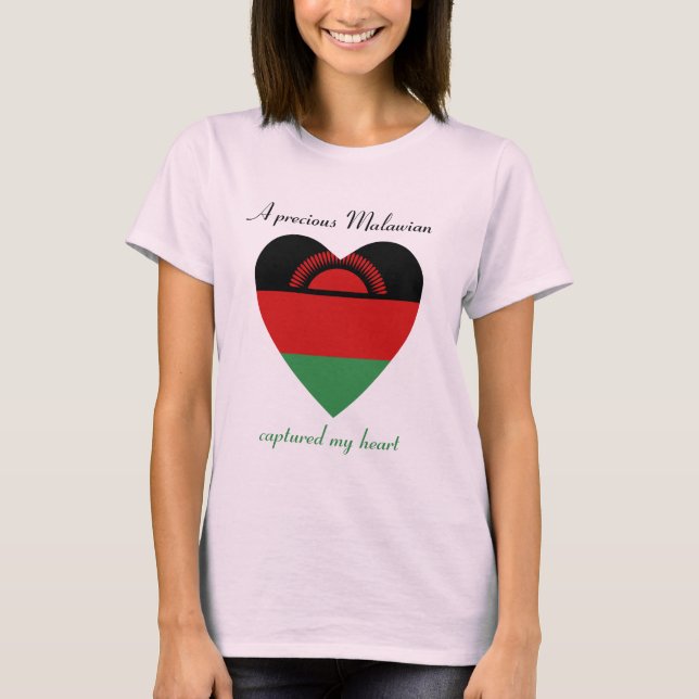 Malawi Flagga Swehoney T-Shirt (Framsida)