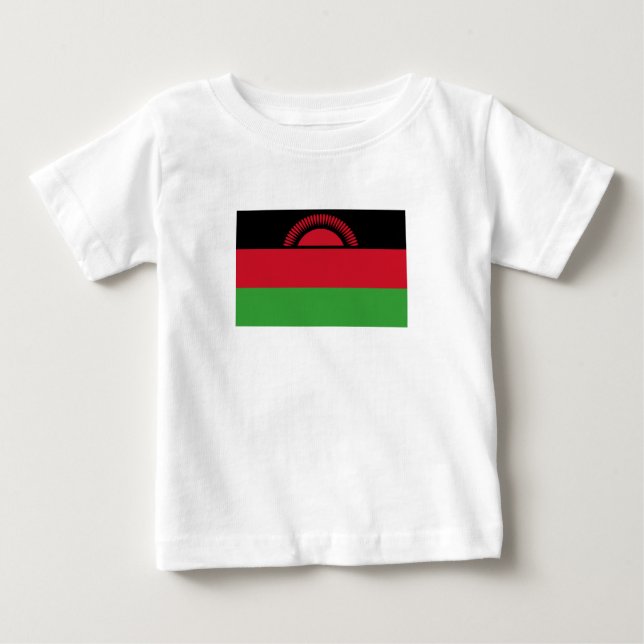 Malawi Flagga T Shirt (Framsida)