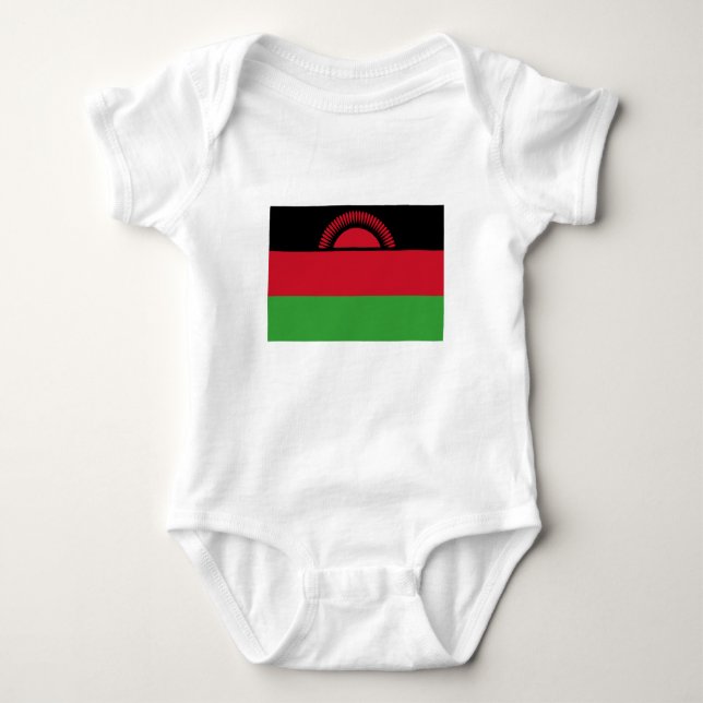 Malawi Flagga T Shirt (Framsida)
