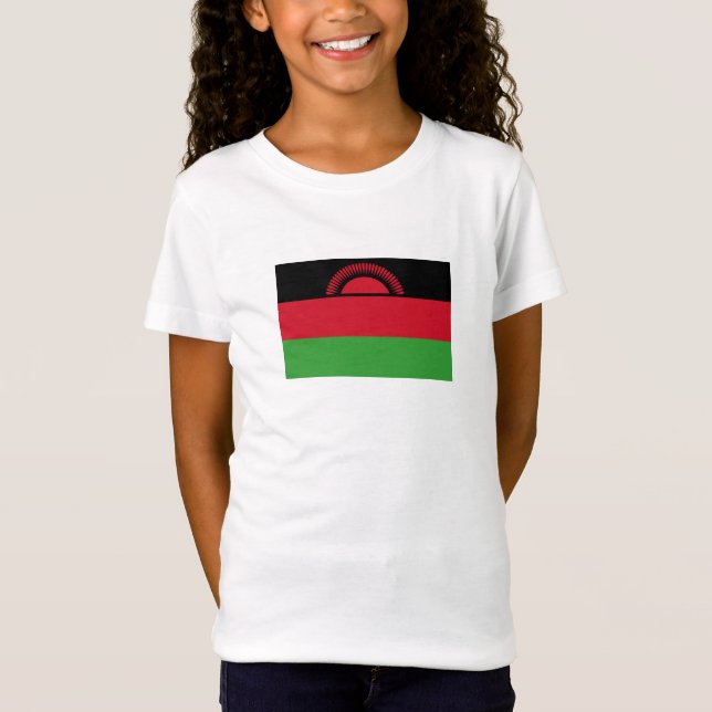 Malawi Flagga T Shirt (Framsida)