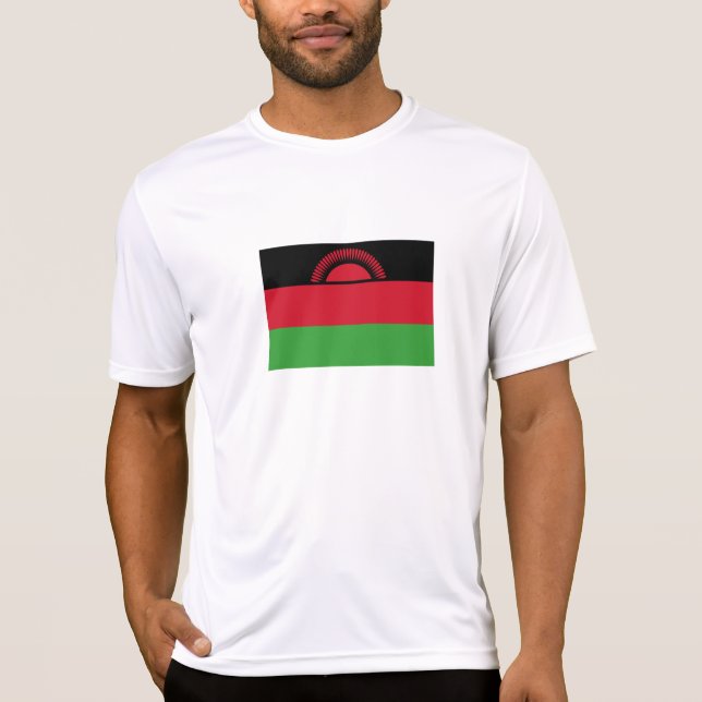 Malawi Flagga T Shirt (Framsida)