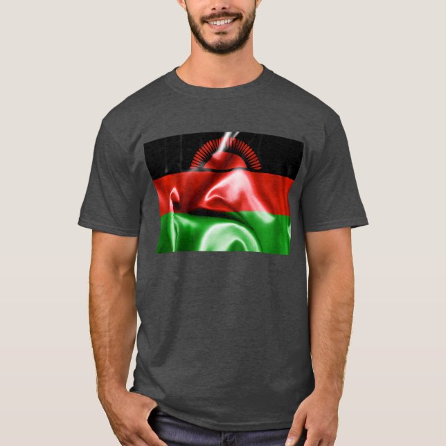 Malawi Flagga T Shirt (Framsida)