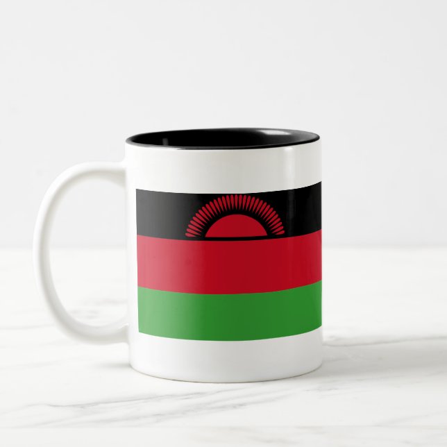 Malawi Flagga Två-Tonad Mugg (Vänster)