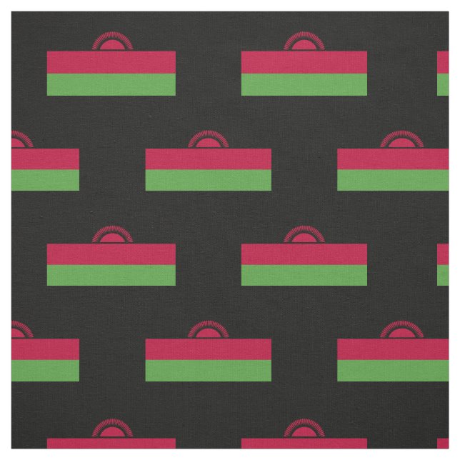 Malawi Flagga Tyg (Provkarta)