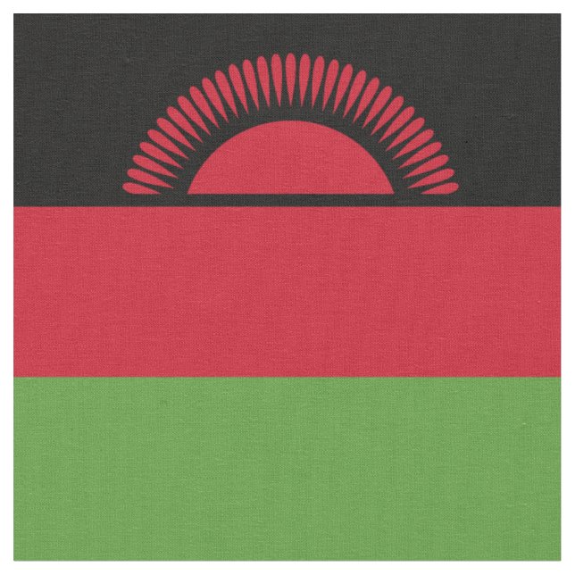 Malawi flagga tyg (Närbild)