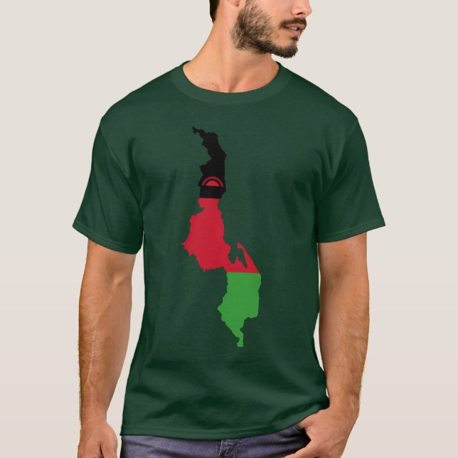 Malawi flaggakarta t-shirt (Framsida)