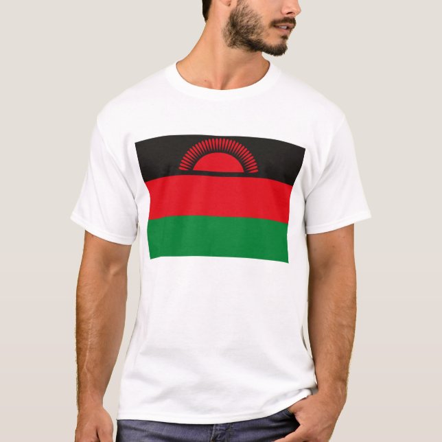 Malawi flaggaT-tröja Tee Shirt (Framsida)
