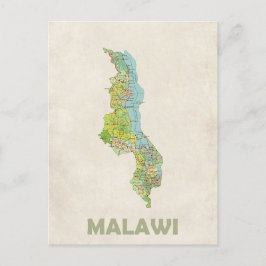 Malawi karta vykort