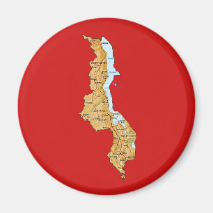 Malawi kartamagnet magnet