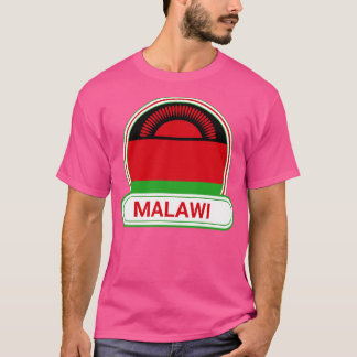 Malawi Land Badge Malawi Flagga T Shirt
