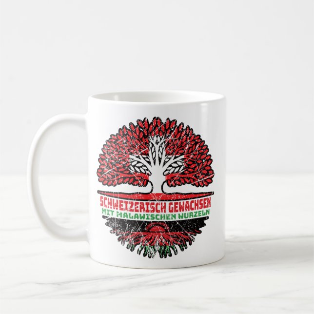 Malawi Malawisch Schweizer Schweiz Baum Wurzel Kaffemugg (Vänster)