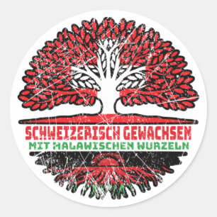 Malawi Malawisch Schweizer Schweiz Baum Wurzel Runt Klistermärke