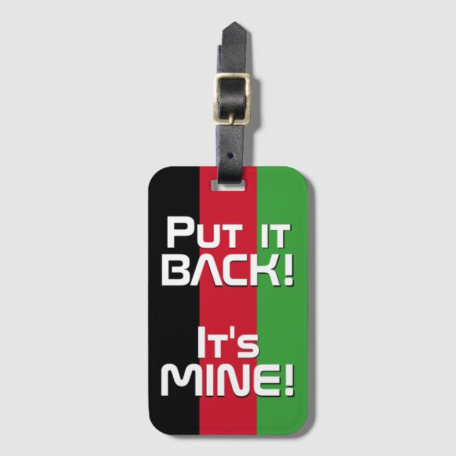 Malawi National Flagga Funny Patriotic Bagagebricka (Framsida vertikal)