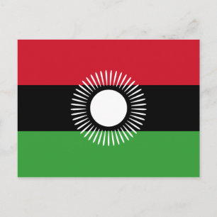 Malawi National Flagga Vykort