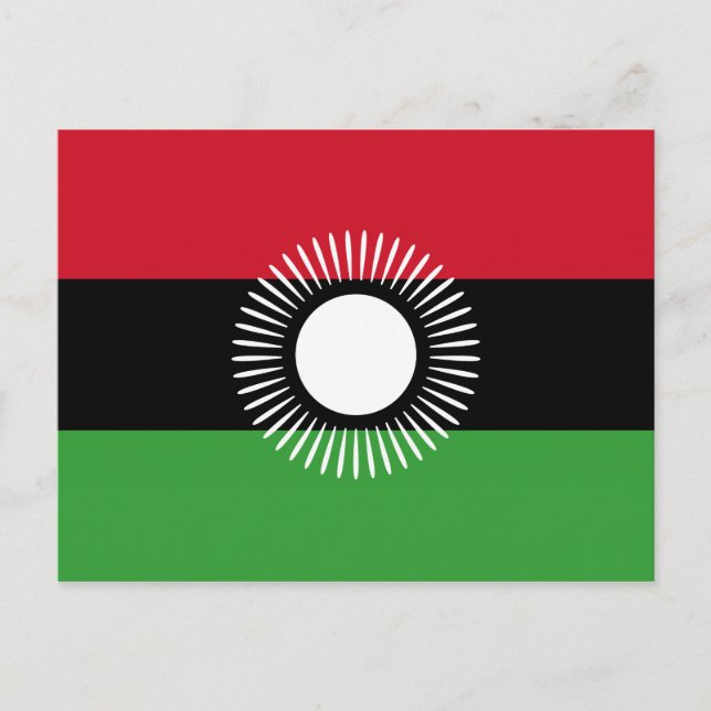 Malawi National Flagga Vykort (Framsida)