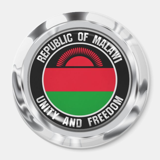 Malawi Round Emblem Magnet (Framsidan)