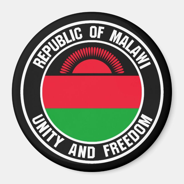 Malawi Round Emblem Magnet (Framsidan)