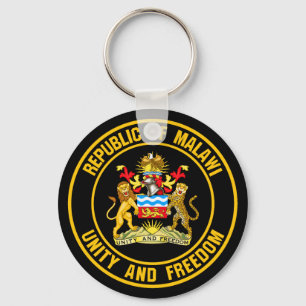 Malawi Round Emblem Nyckelring