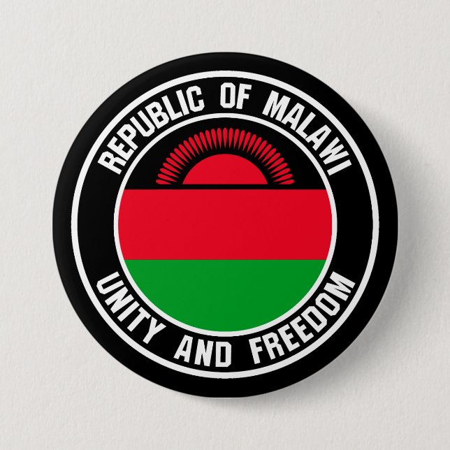 Malawi Rund Emblem Knapp (Framsida)