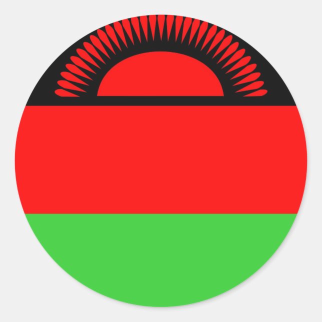 Malawi Runt Klistermärke (Framsida)