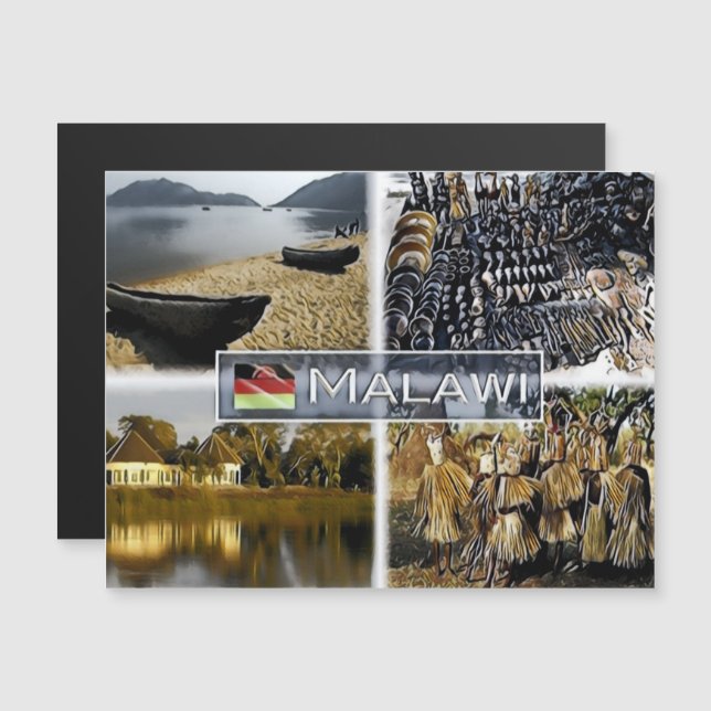Malawi-Sjö Malawi-Crafts-mark-Mosaic-Malawi (Fram/baksida)