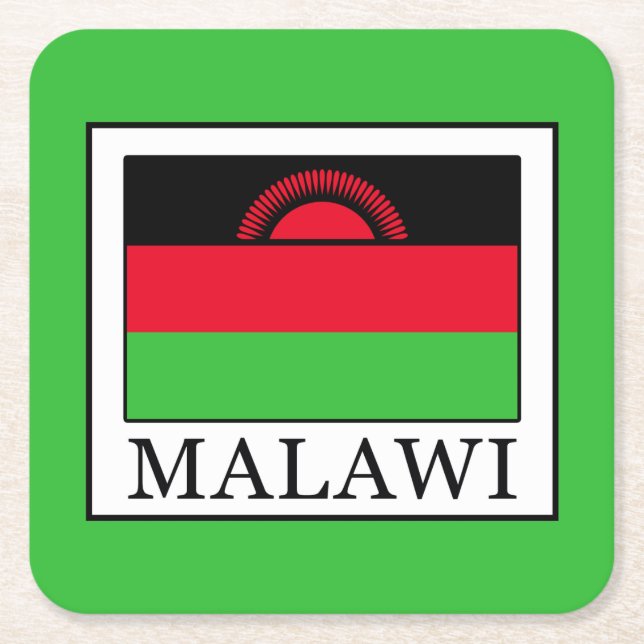 Malawi Underlägg Papper Kvadrat (Framsidan)
