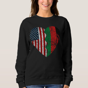 Malawian American Flaggor Heart United Stater Mala T Shirt