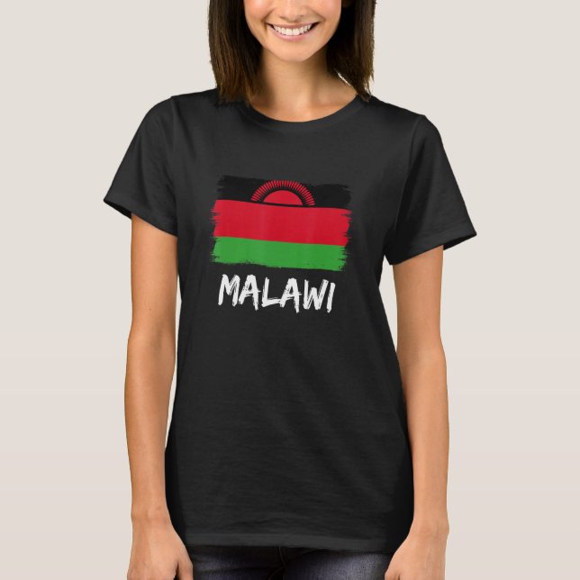 Malawian Flagga Malawi 1 T Shirt (Framsida)