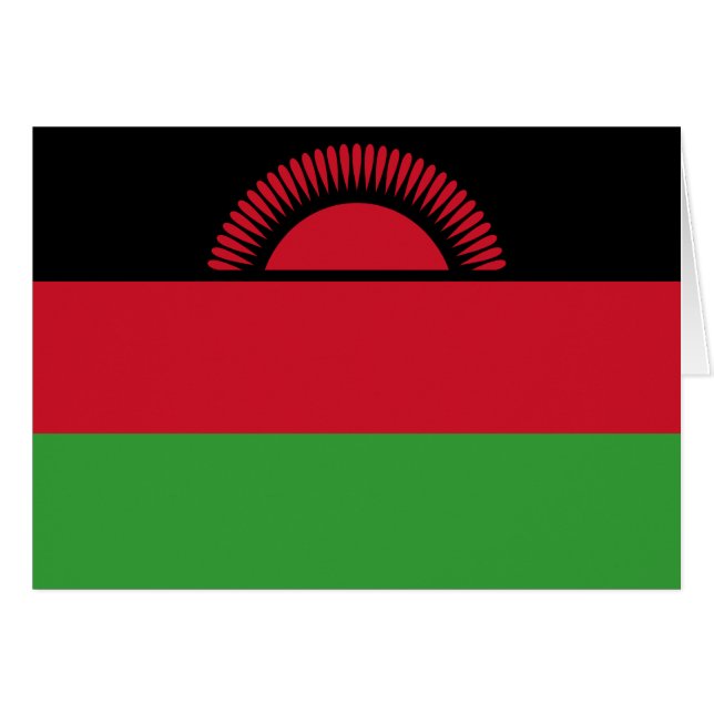Malawis flagga hälsningskort (Framsidan Horizontal)