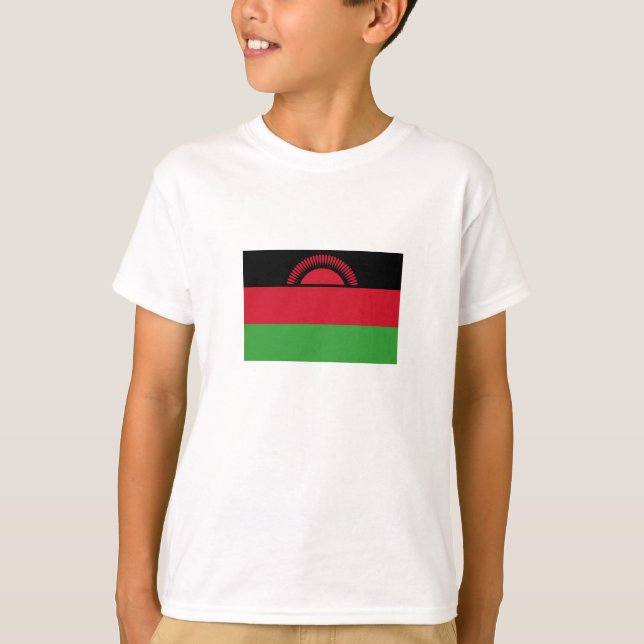 Malawis flagga t shirt (Framsida)