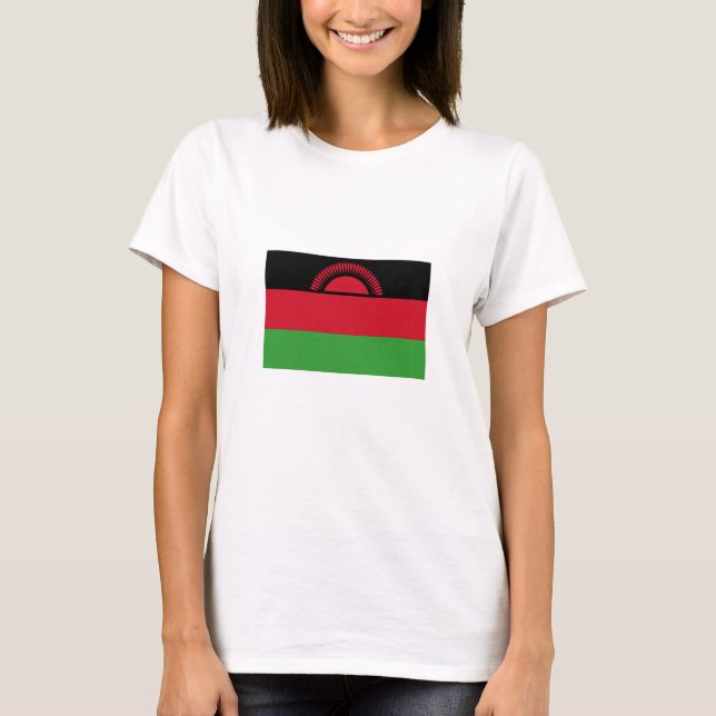 Malawis flagga t shirt (Framsida)