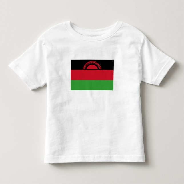 Malawis flagga t shirt (Framsida)